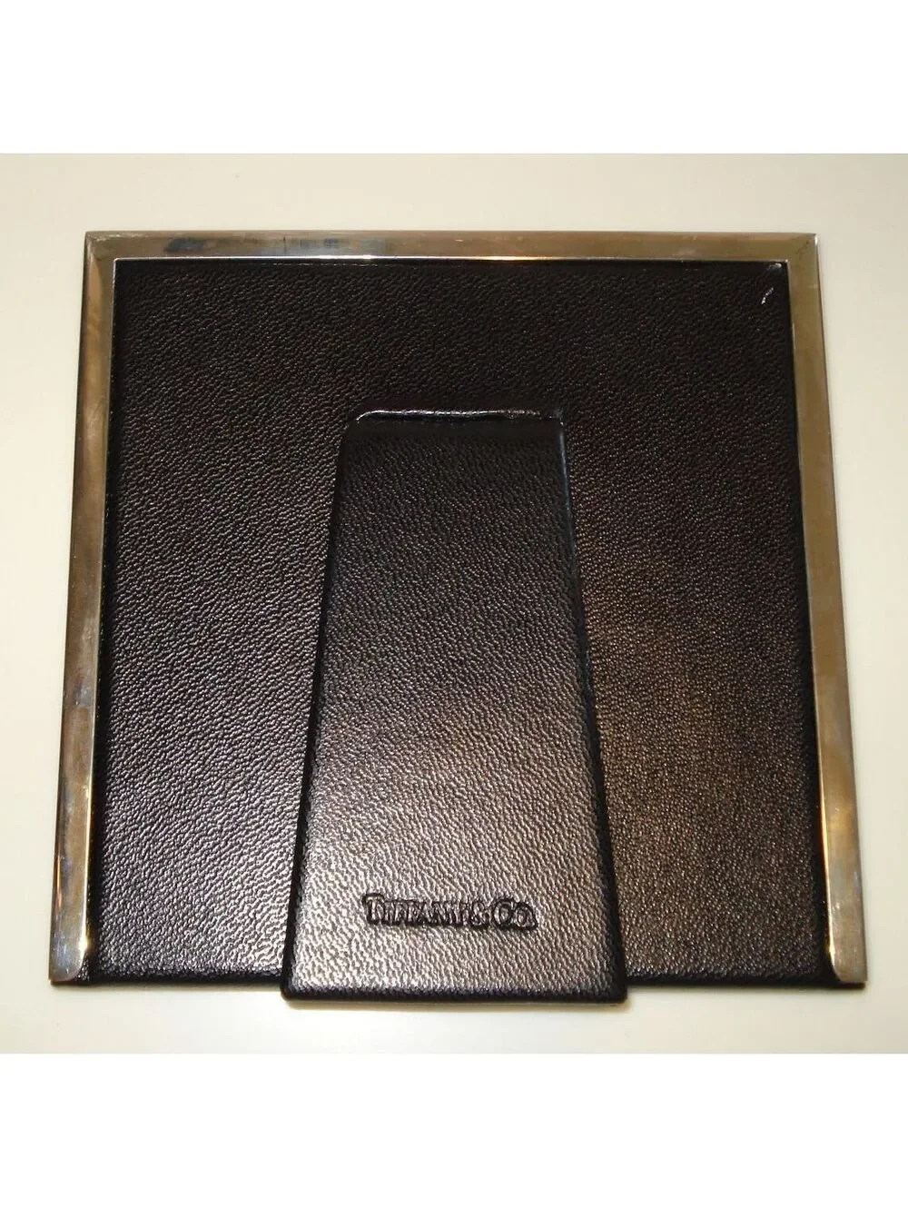 New in Box Tiffany & Co. Silver Ribbed / Art Deco Style Frame with Box and Bag